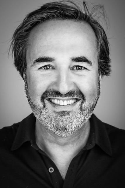 zwart wit portretfoto van Pieter jan
